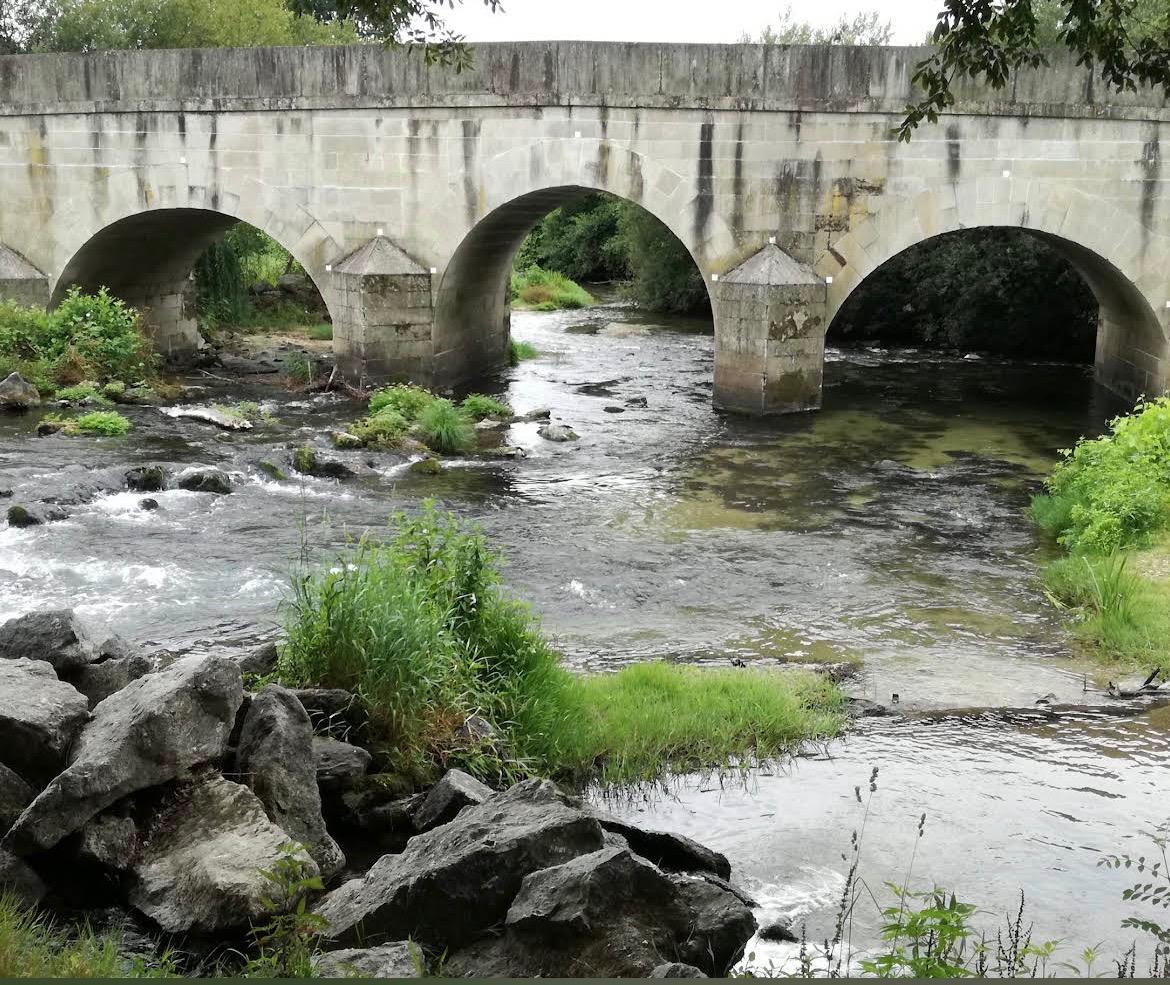 Ponte de pedra sobre o rio Vizela